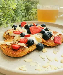 Crêpe à la banane et flocons d’avoine