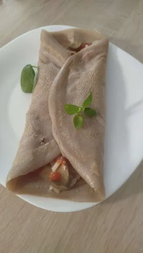Galettes bretonnes à l’abondance et champignons