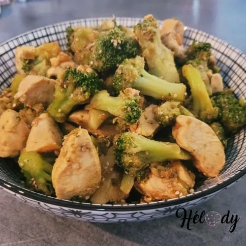 Poulet asiatique aux brocolis