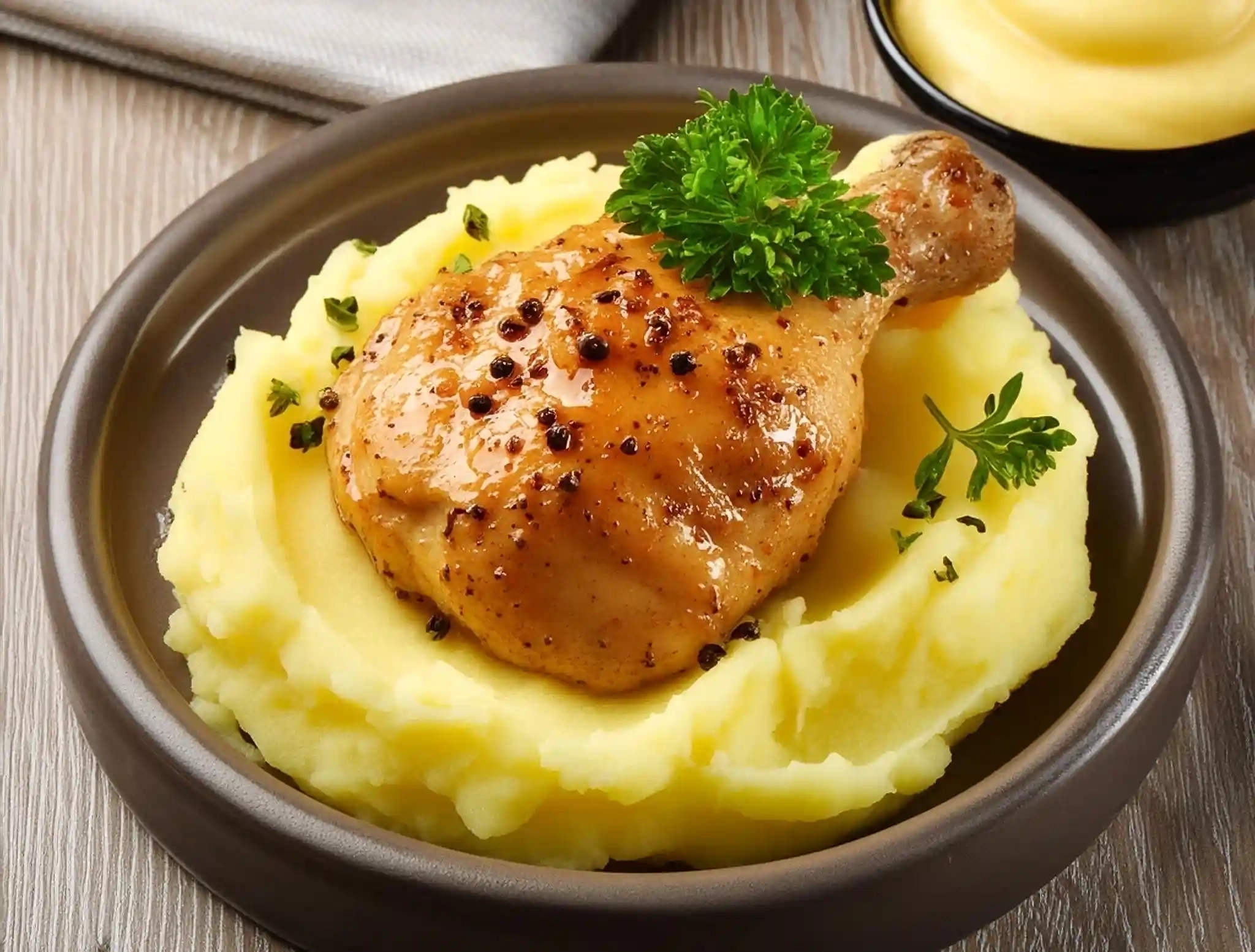 Photo de Poulet à la moutarde et purée de pommes de terre