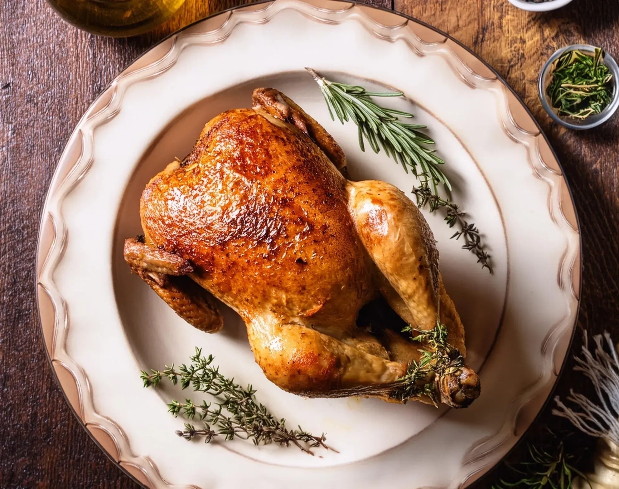 Photo de Poulet rôti aux herbes de Provence