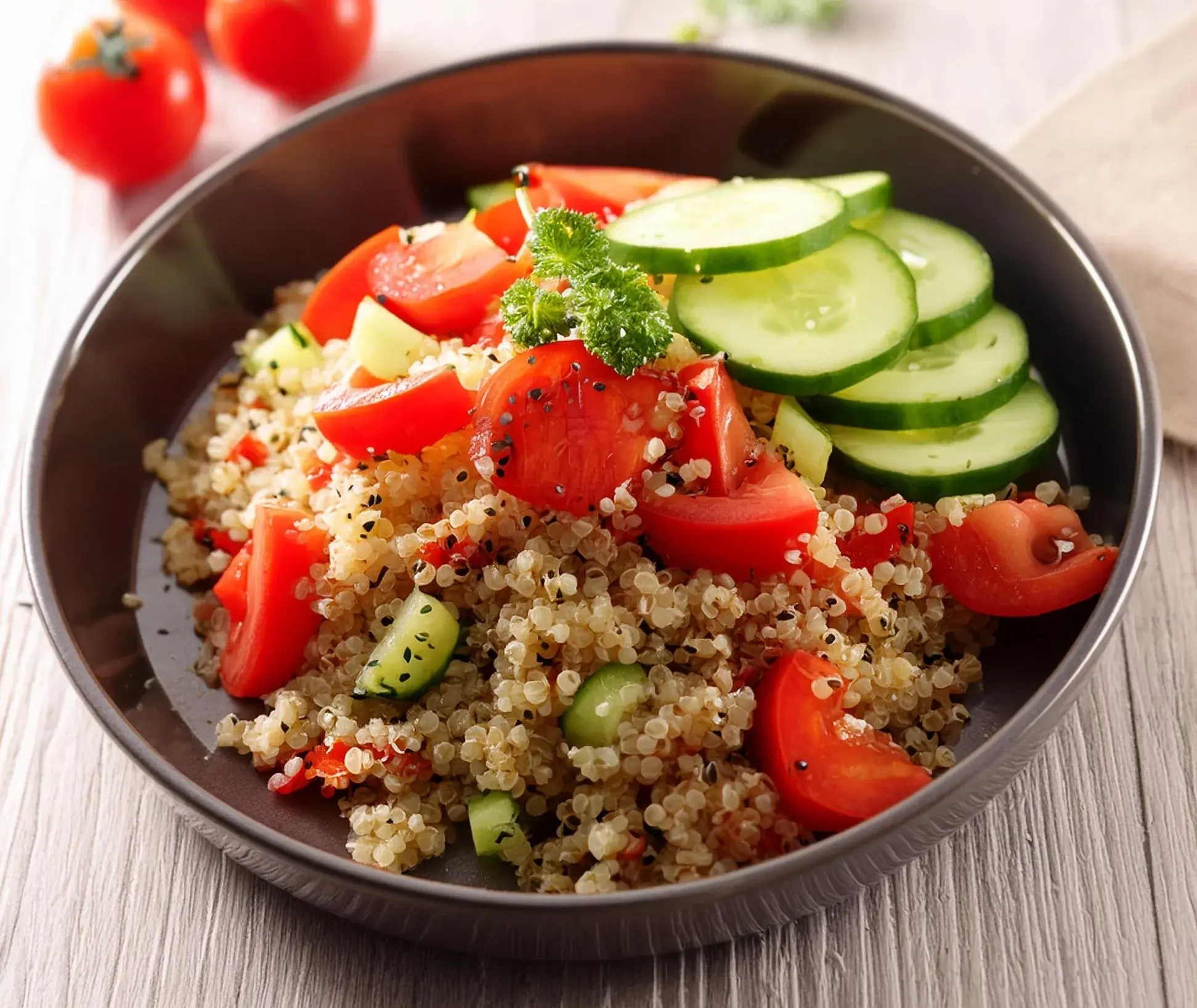 Photo de Salade de quinoa aux légumes colorés